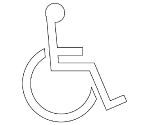 国際シンボルマークサイン　身障者/マーク　2000H×1755W　835-015