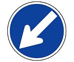 道路標識（構内用）　規制標識（311-F）　指定方向進行禁止　894-10