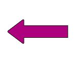 JIS配管識別方向表示ステッカー 方向表示 赤紫（極小）1組（10枚入）　AS-23-10SS