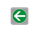 フロアカーペット用標識　矢印　緑　小　819-585