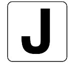アルファベットステッカー　J　小　5枚入　845-80J