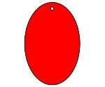 無地板　赤　楕円型　5枚1組　886-44