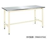 軽量高さ調整作業台・TKK8タイプ (ステンレスカブセ天板) W1200×D750×H800～1000mm アイボリー　TKK8127HCSU4I