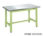 軽量作業台・KKタイプ (ステンレス天板SUS430) W900×D600×H740mm グリーン　KK096SU4N