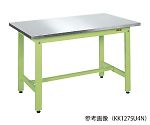 軽量作業台・KKタイプ (ステンレス天板SUS430) W1200×D750×H740mm グリーン　KK127SU4N