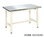 軽量作業台・KKタイプ (ステンレス天板SUS430) W900×D600×H740mm アイボリー　KK096SU4NI