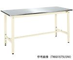 軽量高さ調整作業台・TKK8タイプ (ステンレス天板SUS430) W900×D600×H800～1000mm アイボリー　TKK8096SU4NI