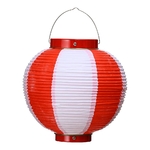 ビニール提灯丸型　9号　赤/白　YTY0293P