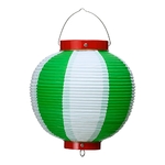 ビニール提灯丸型　9号　緑/白　YTY0295K
