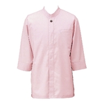 アゼック和風コートシャツ・シングル ピンク S　SLB910-2