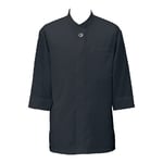 アゼック和風コートシャツ・シングル ブラック 3L　SLB910-4