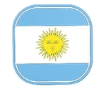 フラッグコースター(6枚入) アルゼンチン　59218