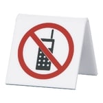 アクリル 卓上携帯電話禁止サイン　UP662-6
