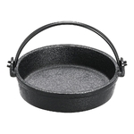 鉄　すきやき鍋　ツル付（黒ぬり）15cm　QSK50015