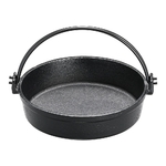 鉄　すきやき鍋　ツル付（黒ぬり）20cm　QSK50020