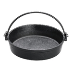 鉄　すきやき鍋　ツル付（黒ぬり）22cm　QSK50022