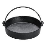 鉄　すきやき鍋　ツル付（黒ぬり）26cm　QSK50026