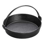 鉄　すきやき鍋　ツル付（黒ぬり）30cm　QSK50030