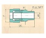 USL・XSPフイッティング メイルコネクタ(インチサイズ) 1/4"φ×NPT1/4　00N-105-01