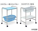 S型レザー棚付脱衣カゴ 幅52.5×奥行37×高さ75.5cm 白　TB-73-13