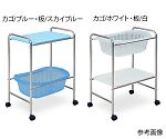 S型レザー棚付脱衣カゴ 幅52.5×奥行37×高さ75.5cm クリーム　TB-73-14