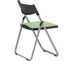 アルミパイプ椅子 座面パッド付折りたたみチェア リーフグリーン　NFA-700-LG