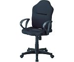オフィスチェア ダブルクッション 長時間椅子（肘掛付き） ブラック　TWCCAR-BK