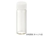 ねじ口瓶（無色）+PPキャップ（白）+PTFEシリコンパッキン　組合せセット　100組入　S-08　250083