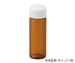 ねじ口瓶（茶）+PPキャップ（白）+フッ素PTFE/ニトリルパッキン　組合せセット　100組入　S-09A　250074