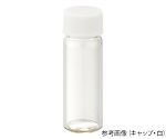ねじ口瓶（無色）+メラミンキャップ（白）+シリコンゴムパッキン　組合せセット　100組入　S-07　250142