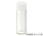 ねじ口瓶（無色）+メラミンキャップ（白）+フッ素PTFE/ニトリルパッキン　組合せセット　100組入　S-08　250183
