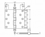 ノーブル丁番　127mm　BK-479