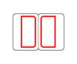 インデックスラベル小 赤 1パック（16片×22枚入）　B052J-SR