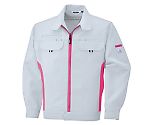 長袖ジャケット　シルバーグレー×ショッキングピンク　2629-64-L