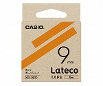 カシオ　ラテコ詰め替え用テープ　9ミリ　オレンジに黒文字　XB-9EO