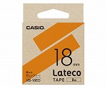 カシオ　ラテコ詰め替え用テープ　18ミリ　オレンジに黒文字　XB-18EO