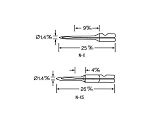 バノック　303　X用　替針　N-X（細）　薄物用　