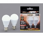 LED電球　広配光　25形相当　電球色　2個セット　LDA2L-G-E17-2T52P