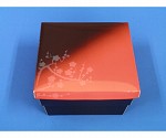 紙ボックス 二段弁当 睦月/はなふさセット こと弁（梅）1箱（25枚×6袋入）　50-50