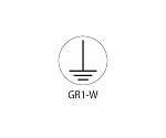 GRシリーズ アースラベル 白 8mmΦ 1式（20枚×5シート入）　GR1-W08