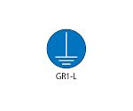GRシリーズ アースラベル 青 24mmΦ 1式（20枚×5シート入）　GR1-L24