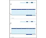 プリンタ用カット紙フォーム仕切書2面付A4 青/青 1箱（250枚入）　PCF-1203