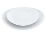磁器　中華・洋食兼用食器　白楕円深皿　17cm　8179590