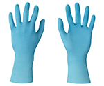 耐薬品ニトリルゴム使い捨て手袋 タッチエヌタフ 92-665 Sサイズ （100枚入）　92-665-7
