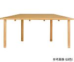 天然木テーブルライトブラウン 台形 3人 B脚（ラチェット昇降脚）　TT2-K18082 LB
