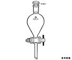 フッ素樹脂栓分液ロート （ヘルツ型）　TFU80-1-2