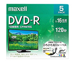 録画用DVD-R 120分 ホワイト 5P 1個（5枚入）　DRD120WPE.5S