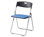 折畳み椅子（ブラック/ブルー）　EA956XE-46