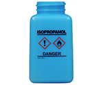 静電気拡散性　ボトルのみ　青　GHS表示　HDPE　「ISOPROPANOL」と印刷　35736