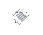 フラッシュナット　for　1/8",　1.8mm,　2.0mm,　2.5mm,　3.0mm　OD　tubing(10pk)　F-368X